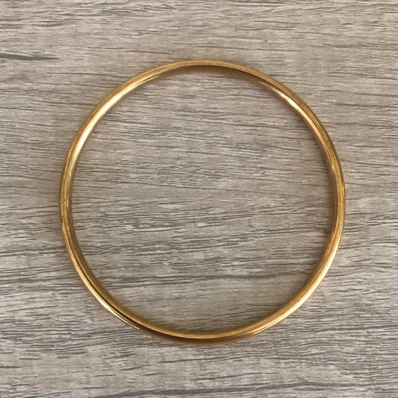 Monet Vintage Bangle Bracelet Gold Tone 3”